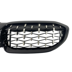 Решетки за BMW G20 (2018+) - Гланц - Diamond Design - хром / черно