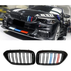 Решетки за BMW F10 / F11 (2010+) - двойни с три цвята