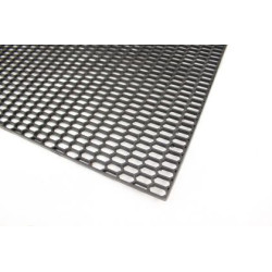 Мрежа от пластмаса тип пчелна пита - черна / ситна