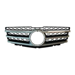 Решетка  Mercedes GLK X204 (2008+) - черна с хром лайсни