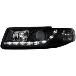 Кристални фарове с дневни светлини SEAT LEON / TOLEDO (99-04)- черни