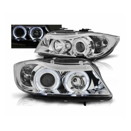 Кристални фарове за BMW E90 (2005-2009) - хром