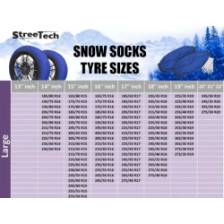 Текстилни вериги за сняг Streetech - син цвят - размер L - 2бр.