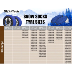 Текстилни вериги за сняг Streetech - син цвят - размер XXL - 2бр.