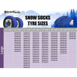 Текстилни вериги за сняг Streetech Pro Series - бял цвят - размер L - 2бр.