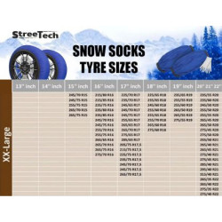 Текстилни вериги за сняг Streetech Pro Series - бял цвят - размер XXL - 2бр.