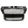 Решетка с поставка за емблема за Audi A3 (2008-2013) - RS-Look Черна-gloss