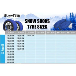 Текстилни вериги за сняг Streetech - син цвят - размер XS - 2бр.