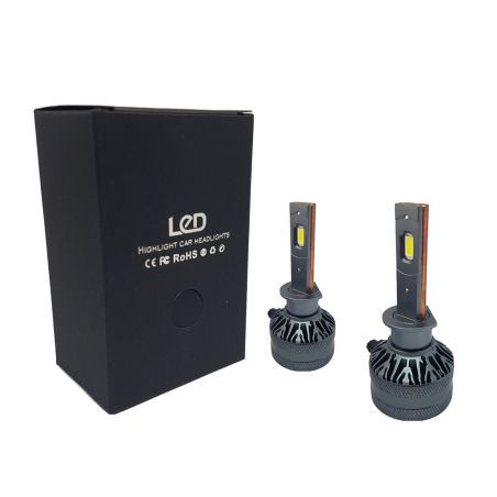 Лед крушки - Led система H1 модел A60 за фарове - 155 000 Лукса 55W - Canbus 6000K - 1500% повече светлина