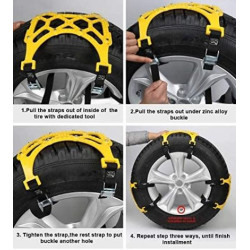 Пластмасови вериги за сняг PVC за всички размери гуми от 165 до 265 - 6бр. за две гуми