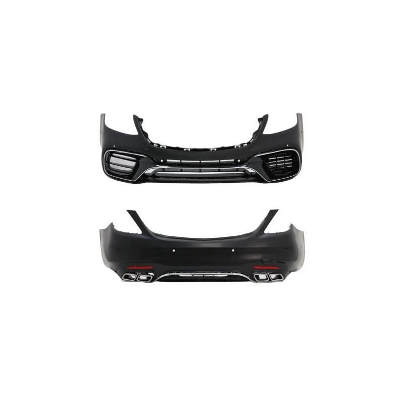 Боди Кит пакет за Mercedes W222 S-Class (2013-2020) - AMG S63 design пакет с накрайници