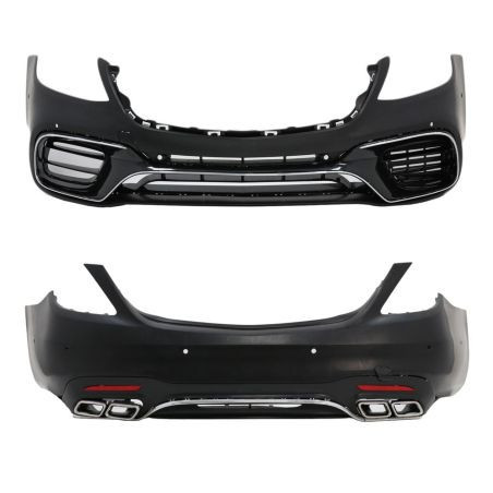 Боди Кит пакет за Mercedes W222 S-Class (2013-2020) - AMG S63 design пакет с накрайници