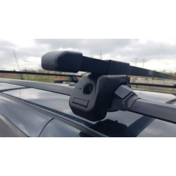 Напречни греди за багажник - за фабрични надлъжни релси с отвор - 120cm с ключ - метални