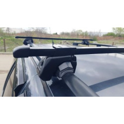 Напречни греди за багажник - за фабрични надлъжни релси с отвор - 120cm с ключ - метални