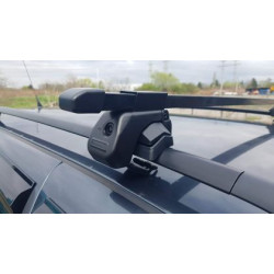 Напречни греди за багажник - за фабрични надлъжни релси с отвор - 120cm с ключ - метални