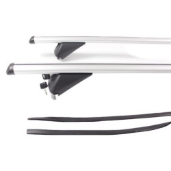 Греди напречни за багажник за кола - за вградени покривни релси без отвор - 135см, с ключ