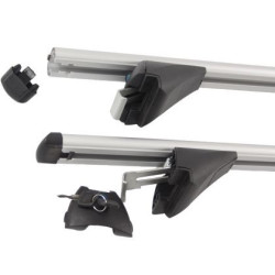 Греди напречни за багажник за кола - за вградени покривни релси без отвор - 135см, с ключ