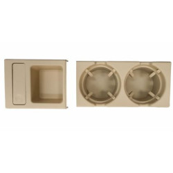 Поставка за чаши - къп холдер за BMW E46 с монетник бежов - комплект 2бр.