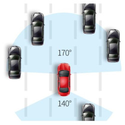 Видеорегистратор DVR 1080 FULL HD с 5,5" LCD Touch screen дисплей в огледалото и камера за задно виждане и зап