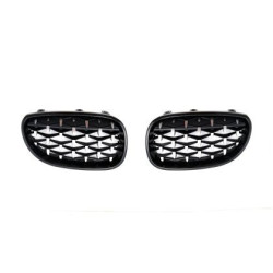 Решетки за  BMW E60 (2003-2010) - черни / хром  Diamond design