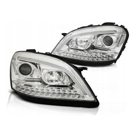 Кристални фарове Mercedes ML W164 (2005-2008) с бягащ мигач