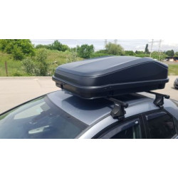 Автобокс Junior Easy 132x78x36cm с 85 mm крепежи, с ключ, 320 литра - черен