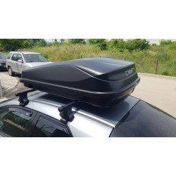 Автобокс Junior Easy 132x78x36cm с 85 mm крепежи, с ключ, 320 литра - черен