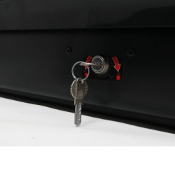 Автобокс Junior Easy 180x78x40cm с 85 mm крепежи, с ключ, 430 литра - черен