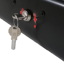 Автобокс Junior Easy 180x78x40cm с 85 mm крепежи, с ключ, 430 литра - черен гланц