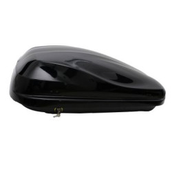 Автобокс Junior Altro 140x90x38cm с 70 mm крепежи, с едностранно отваряне с ключ, 370 литра - черен гланц