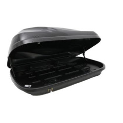 Автобокс Junior Altro 140x90x38cm с 70 mm крепежи, с едностранно отваряне с ключ, 370 литра - черен гланц