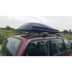 Автобокс Junior Altro 185x80x41cm с 70 mm крепежи, с двустранно отваряне с ключ, 460 литра - черен