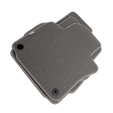 Мокетни стелки за Vw Golf 5 / Golf 6 / Jetta (2005-2011) сиви с кръгли щипки