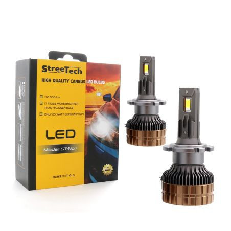 Лед крушки - Led система D1S / D2S / D2R / D3S / D4S модел STN1 за 12 Волта  - 55W - Canbus 6000K - 1400% повече светлина
