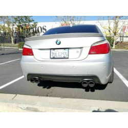 Дифузер за задна броня за BMW E60 M-Tech - двоен, черен гланц