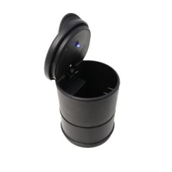 Пепелник за кола - черен цвят с лед осветление