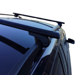 Греди напречни за багажник за кола - за стандартни надлъжни релси с отвор - 120cm с ключ - черни