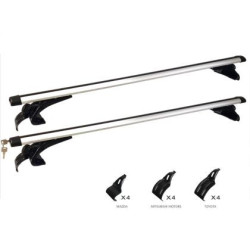 Универсални алуминиеви напречни греди за таван на кола без рейки за Toyota