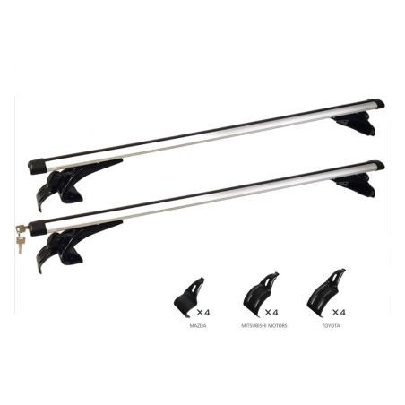 Универсални алуминиеви напречни греди за таван на кола без рейки за Toyota