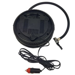 Компресор за гуми с манометър, 12V с букса за запалка - кръгъл