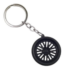 Ключодържател Алуминиева джанта с гума- черна