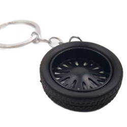 Ключодържател Алуминиева джанта с гума- черна