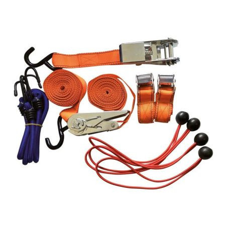 Комплект от въжета и ластици за укрепване и осигуряване на товара - Petex - 10 части