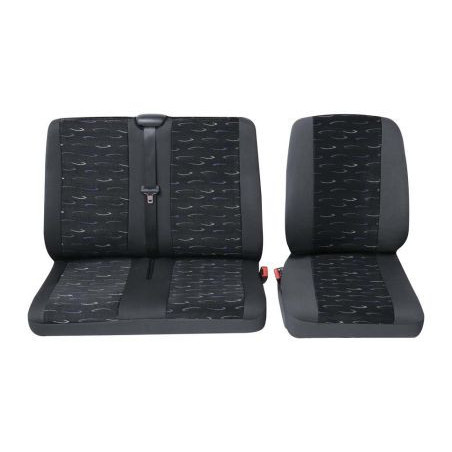 Тапицерии за седалки за бус Petex "Profi2" 1+2 седалки - Сиво-син цвят