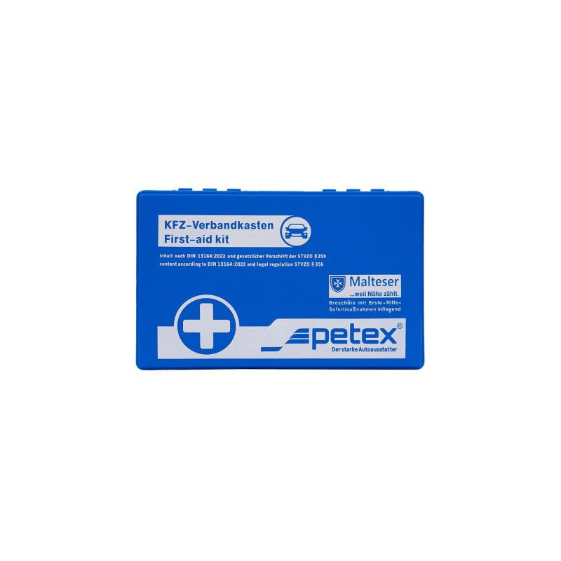 Аптечка Petex със съдържание според DIN 13164 синя