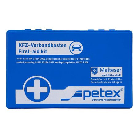 Аптечка Petex със съдържание според DIN 13164 синя