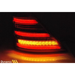 Диодни стопове за Mercedes W221 S-Class (2005-2011) - фейслифт дизайн W222 с бягащ мигач