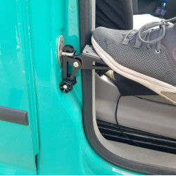 Степенка - стъпало за врата на кола, джип, бус - за автобокс или багажник - сив цвят