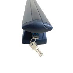 Греди напречни за багажник за кола - за вградени покривни релси без отвор - 120см, с ключ, черен профил 8см