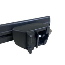 Греди напречни за багажник за кола - за вградени покривни релси без отвор - 120см, с ключ, черен профил 8см